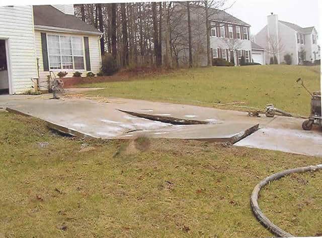 Sinking Concrete Driveway