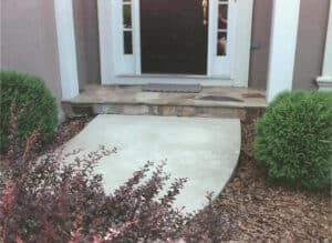 Leveled Concrete Walkway