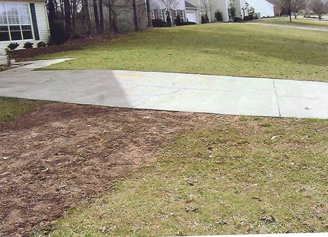 Leveled Concrete Driveway